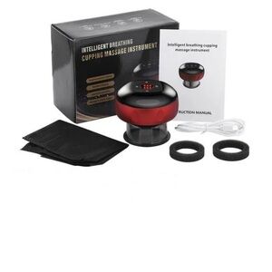 Intelligent Breathing Cupping Massage Instrument - Black and Red